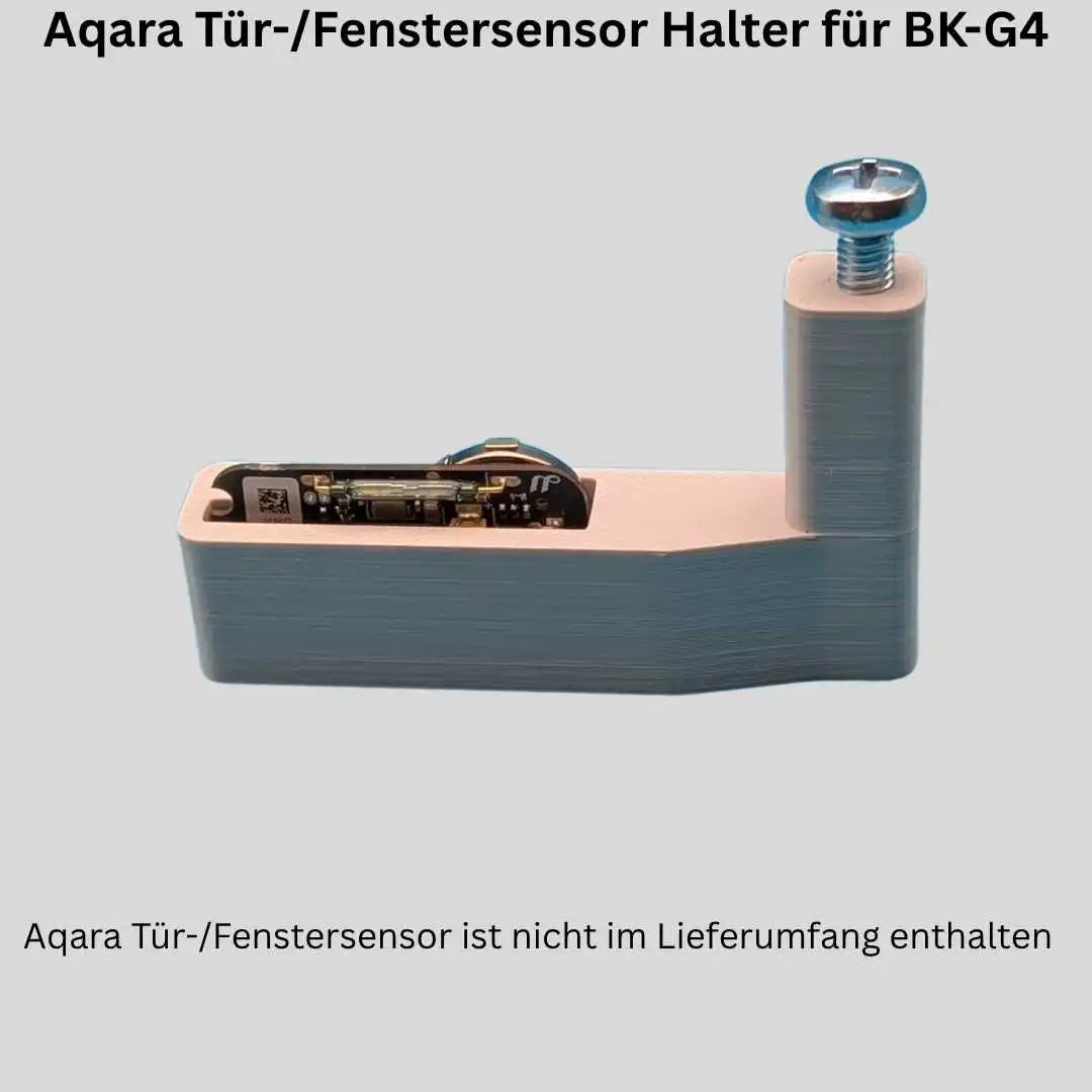 Montierter Aqara Tür-/Fenster-Sensor im 3D-gedruckten Halter